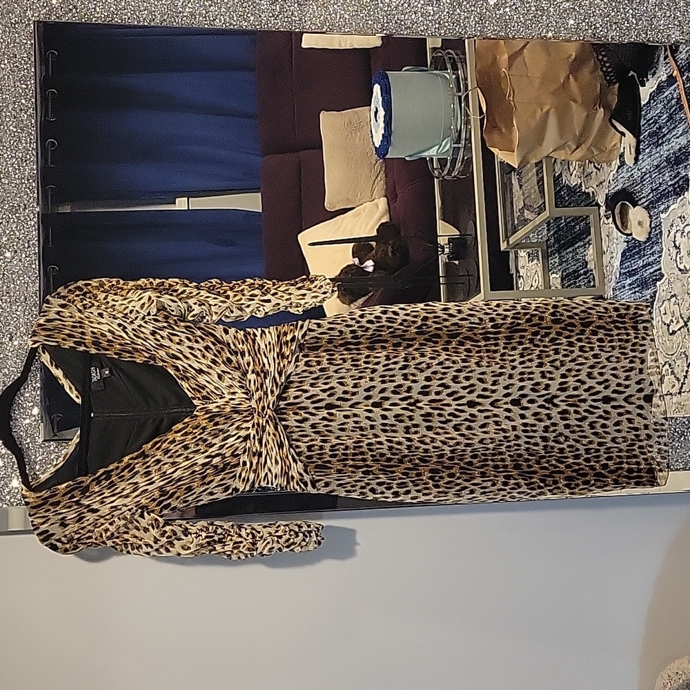 Tadashi Collection Leopard Midi Dress